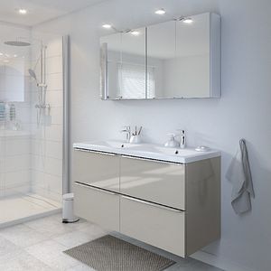 Dulap baie GOODHOME Imandra, suspendat, 120 x 60 x 45 cm, maro taupe