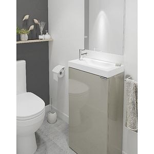 Masca lavoar GoodHome Imandra, suspandata, 43.6 x 23 x 79 cm, taupe