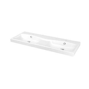 Lavoar baie rasina, alb lucios, montare pe blat, 120,4 cm  • GoodHome Mila