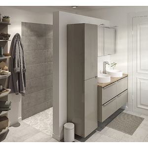 Etajera colt, baie, bej, 90 x 34 x 36 cm • GoodHome Imandra