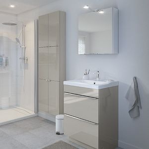 Dulap baie suspendat, bej, 60 x 60 x 15 cm  GoodHome Imandra