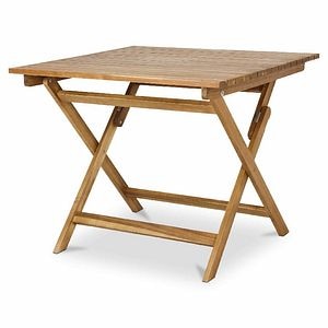 Masa de gradina pliabila, lemn, natur, patrata, 4 persoane, 90 x 90 x 75 cm • GoodHome denia
