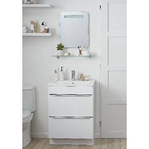 Oglinda baie Cooke & Lewis Colwell, dreptunghiulara, 40 x 50 cm, iluminare LED