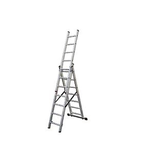 Scara de aluminiu, 3x7 trepte, de uz profesional, max 150 kg