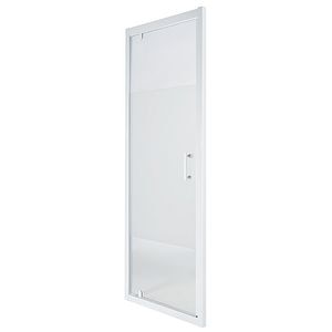 Usa pentru dus, pivotanta, aluminiu si sticla, alb, 90 x 190 cm • Good Home Onega
