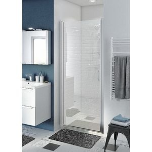 Usa pentru dus, 90 x 195 cm, pivotanta, aluminiu si sticla, cromat • Good Home Beloya