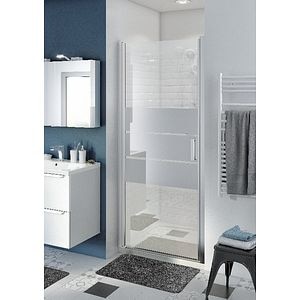 Usa pentru dus, pivotanta, aluminiu si sticla, 90 x 195 cm, cromat • Good Home Beloya