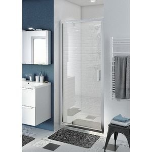 Usa pentru dus, aluminiu si sticla, semipivotanta, cromat, 90 x 195 cm • Good Home Beloya