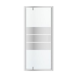 Usa dus pivotanta GoodHome Beloya, aluminiu, 90 x 195 cm, sticla oglinda, profil crom