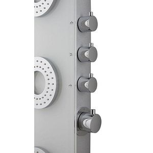 Panel dus COOKE & LEWIS Kella, termostat, hidromasaj, 3 functii, alb