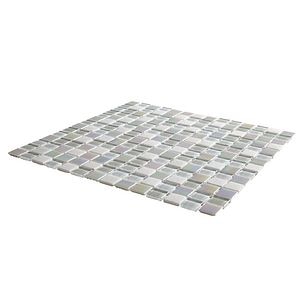 Mozaic interior, alb, sticla, patrat, 30.6 x 30.6 cm x 4 mm  Parmia