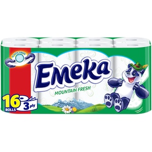 Hartie igienica EMEKA Mountain Fresh, 3 straturi, 16 role