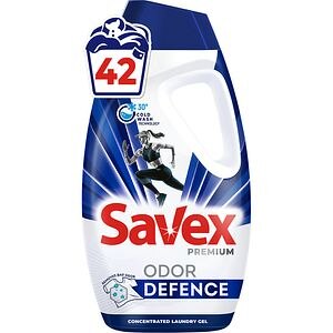Detergent lichid SAVEX Premium Odor Defence, 1.71 l, 42 spalari