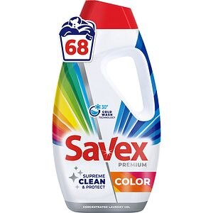 Detergent lichid SAVEX Premium Color, 2.7 l, 68 spalari