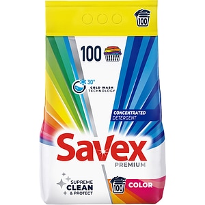 Detergent automat SAVEX Premium Color, 8 kg, 100 spalari