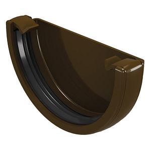Capac pentru jgheab din PVC, maro, diametru 120 mm