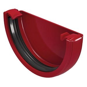 Capac pentru jgheab, din PVC, rosu, 120 mm