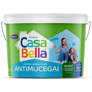 Vopsea lavabila Policolor Casabella, alb, 2.5 L, Interior