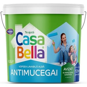 Vopsea lavabila Policolor Casabella, alb, 8.5 L, Interior