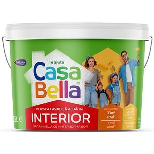 Vopsea lavabila Policolor Casabella, alb, 2.5 L, Interior