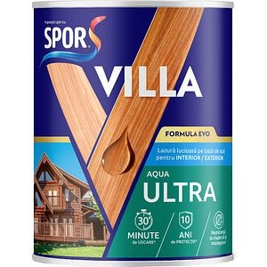 Lazura lucioasa pe baza de apa Spor Villa, wenge, 0.75L