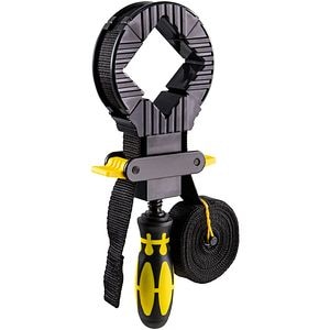 Menghina cu banda TOPMASTER, 3.8 m, pentru fixare precisa rame, galben/negru