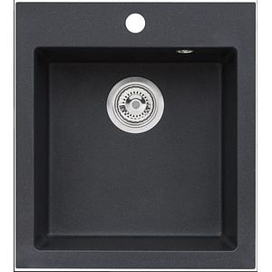 Chiuveta patrata cu o cuva, negru  Alveus Victoria