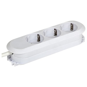 Prelungitor BACHMANN Smart 387.270, 3 prize Schuko, 1.5m,  alb