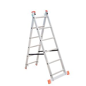 Scara aluminiu, 2 x 6 trepte, 170.7 cm
