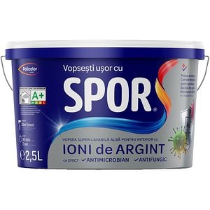 Vopsea lavabila SPOR, alb, 2.5L