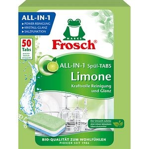 Detergent pentru masina de spalat vase FROSCH All-in-One, Lime, 50 tablete