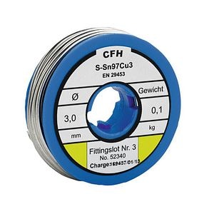 Aliaj (cositor) de lipit electronic, WL 340, diametru 3 mm, 100 g • CFH