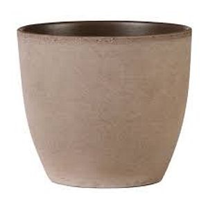 Ghiveci, rotund maro, 16 cm • Scheurich