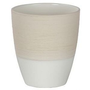 Ghiveci, rotund alb, 13 cm • Scheurich