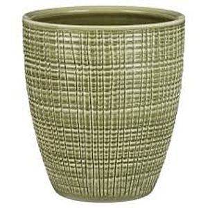 Ghiveci, rotund verde, 13.2 cm • Scheurich