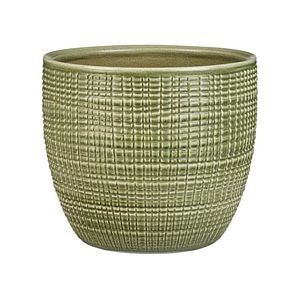 Ghiveci, rotund verde, 21.5 cm • Scheurich
