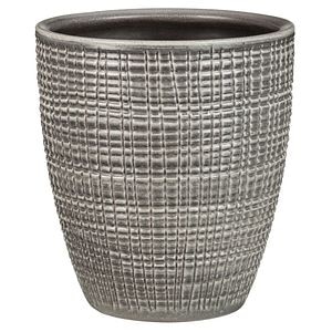 Ghiveci, rotund gri, 13.2 cm • Scheurich