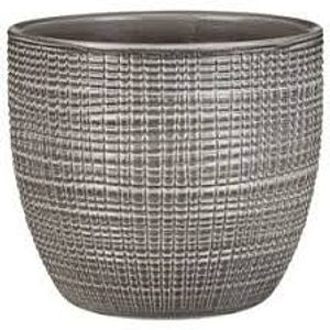 Ghiveci, rotund gri, 14 cm • Scheurich