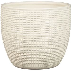 Ghiveci, rotund alb, 21.5 cm • Scheurich