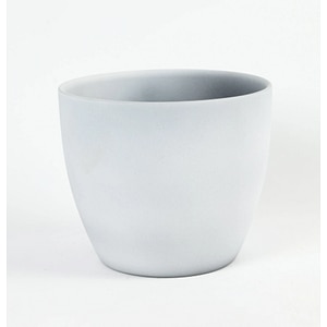 Ghiveci, rotund gri deschis, 11 cm • Scheurich