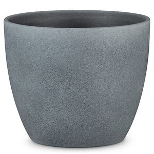 Ghiveci, rotund gri inchis, 11 cm • Scheurich