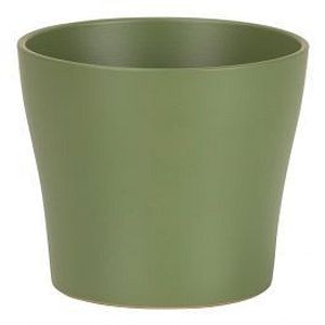 Ghiveci, rotund verde Oliva, 15.2 cm • Scheurich