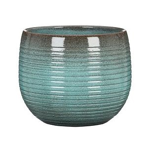Ghiveci, rotund verde, 16 cm • Scheurich