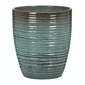 Ghiveci orhidee, rotund verde Wild Ice, 12.6 cm • Scheurich