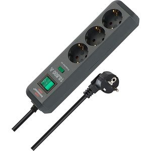 Prelungitor BRENNENSTUHL Eco Line, 3 prize, 1.5m, antracit