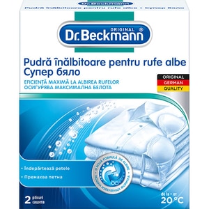 Pudra inalbitoare pentru rufe DR.BECKMANN, 2 x 40g