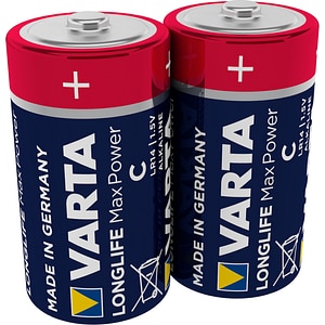Set 2 baterii alcaline C LR14, 7800mAh  Varta
