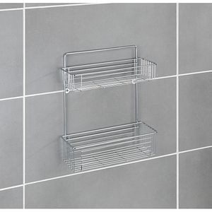 Etajera baie WENKO Avesta, 2 polite, crom