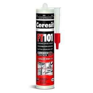 Adeziv Pentru Constructii, Negru,Aplicare Pistol, 280 Ml  Ceresit FT 101