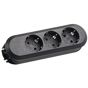 Prelungitor cu protectie BACHMANN Smart, 3 prize, negru